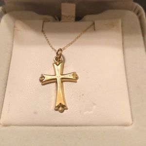 Gold cross necklace